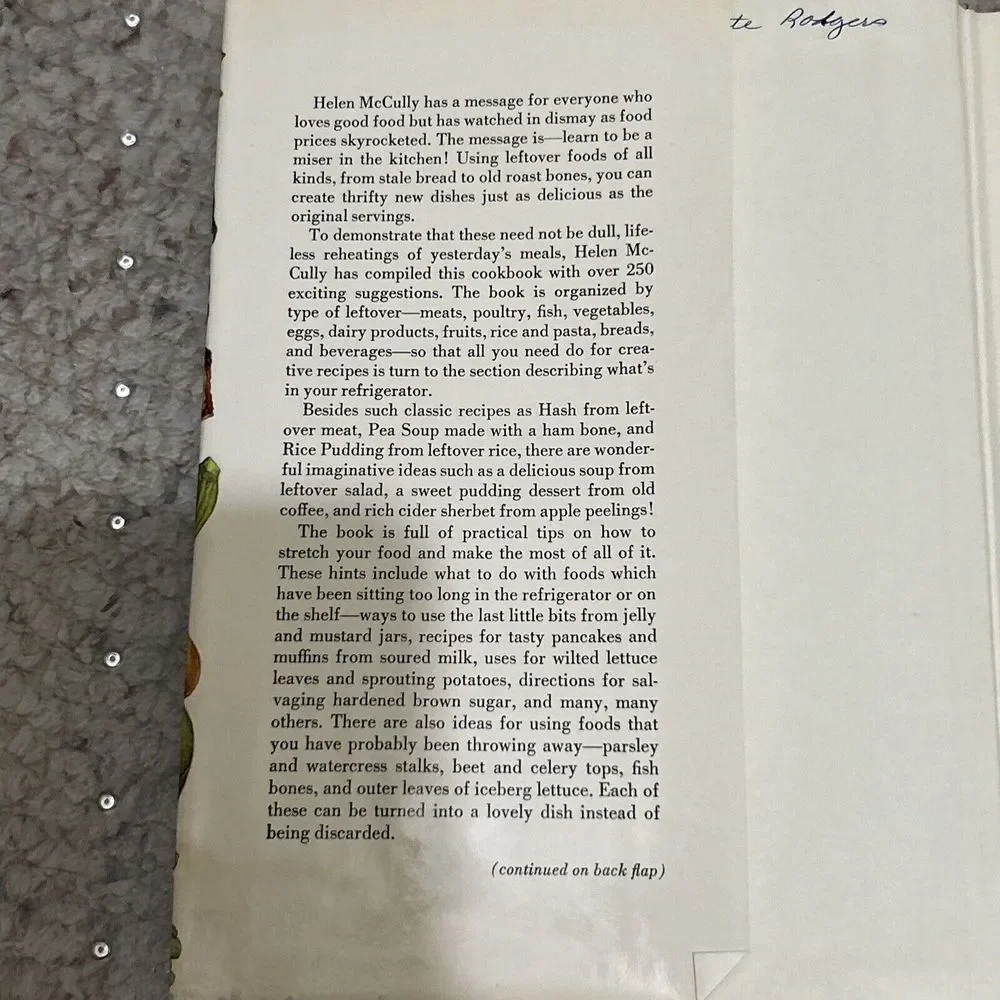 Vintage 1975 Waste Not Want Not by Helen McCully Hardcover Book‎